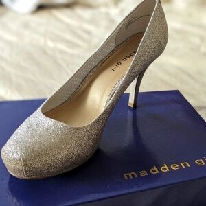 Madden Girl "Getta" Gold Sparkly Shoes
